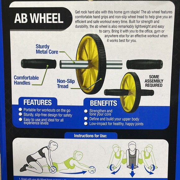 ⚜️Pro Strength Ab Wheel Workout at Home! NWT! - Picture 4 of 5